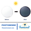 ( Plano ) 1 Pair Transcoat  Photosense Photochromic Lens