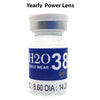 (-10.50) Yearly H2O Clear Power Contact lens
