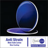 ( Plano ) 1 Pair Transcoat Anti Strain (Blue Coating Blue Cut Lens)
