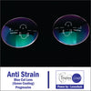 (+0.50/+2.25 Add ) 1 Pair ProgressiveTranscoat Anti Strain (Green Coating Blue Cut Lens)
